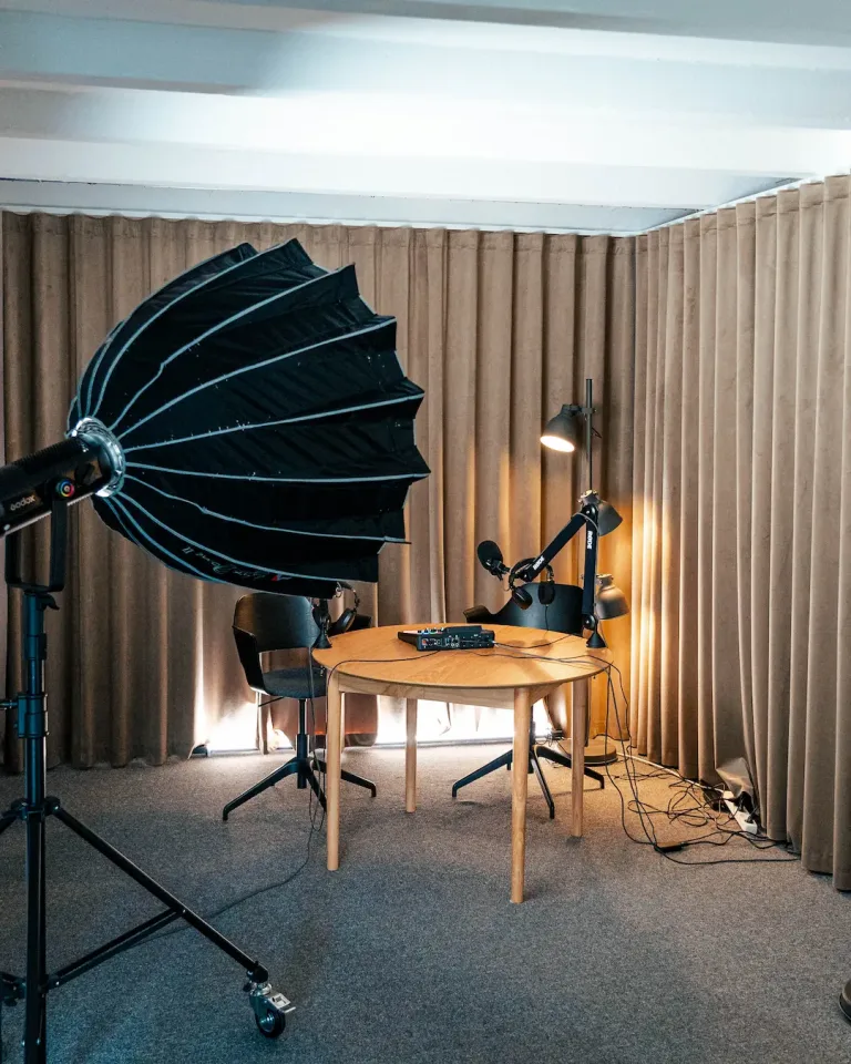 Et tomt podcaststudie